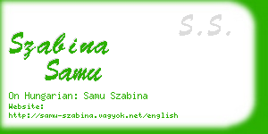 szabina samu business card